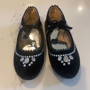 Badgley Mischka velvet ballet flats
